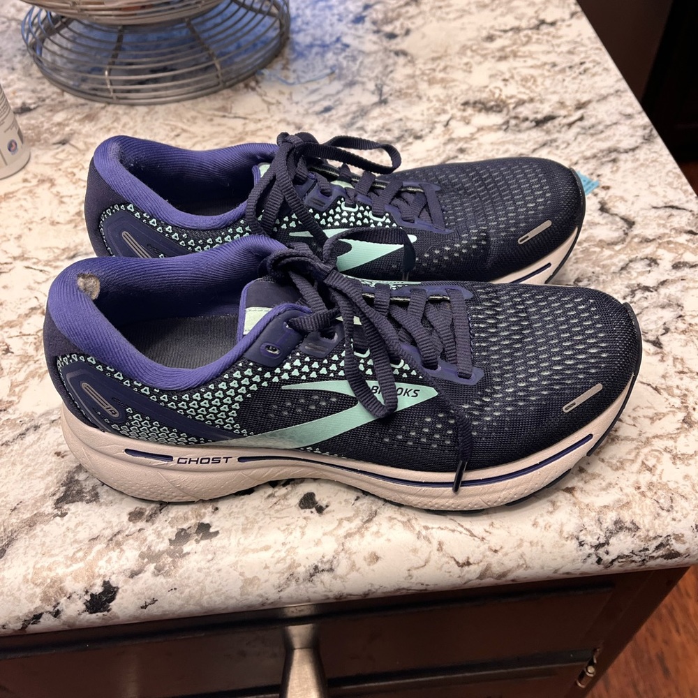 Brooks ghost, worn but in good condition